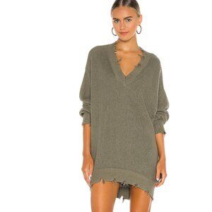 Oversized Green Distressed Sweater (NWT)